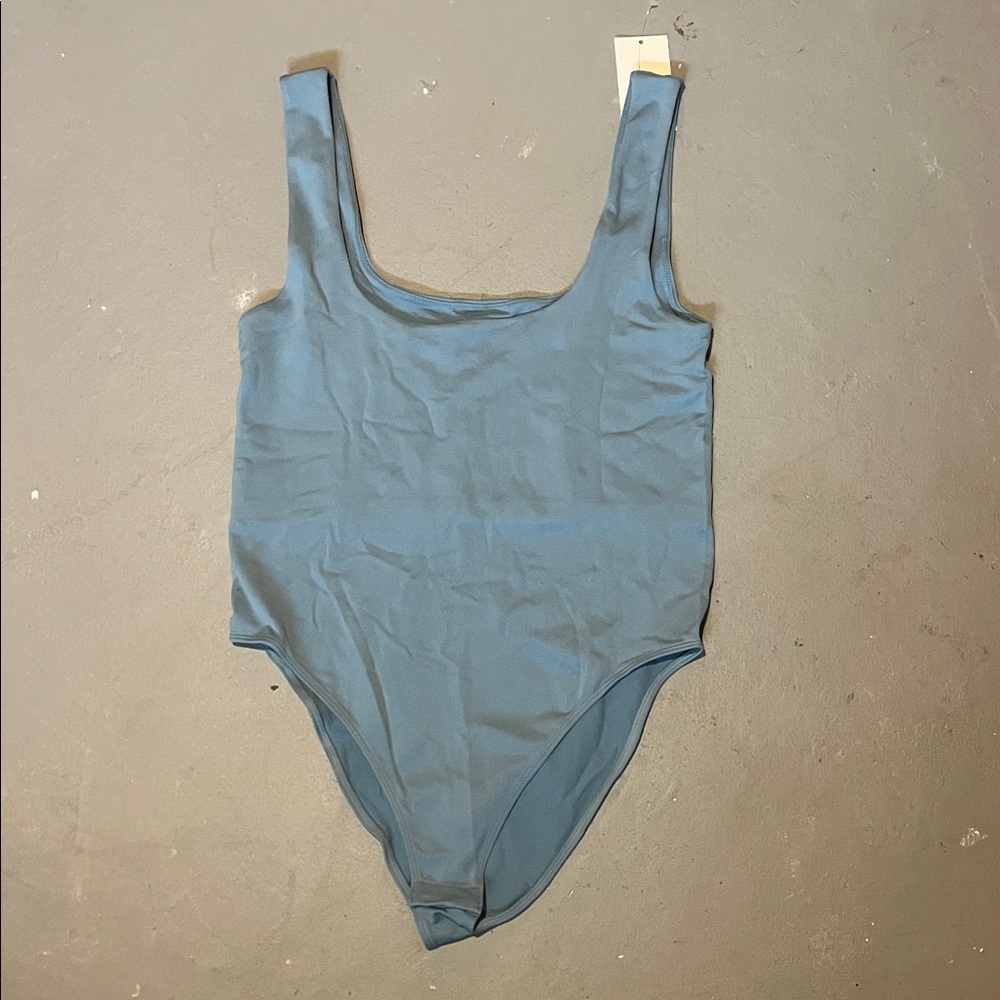 Blue Sleeveless Bodysuit